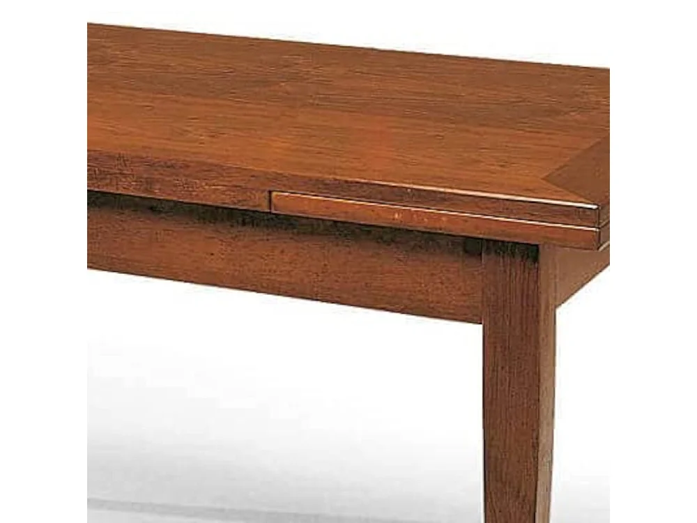 Uitschuifbare houten tafel in walnoot afwerking 160x85 - 240x85 cm - SANTO SPIRITO