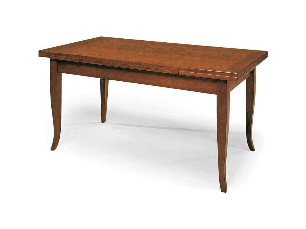 Rozkładany drewniany stół w orzechowym wykończeniu 160x85 - 240x85 cm - SANTO SPIRITO
