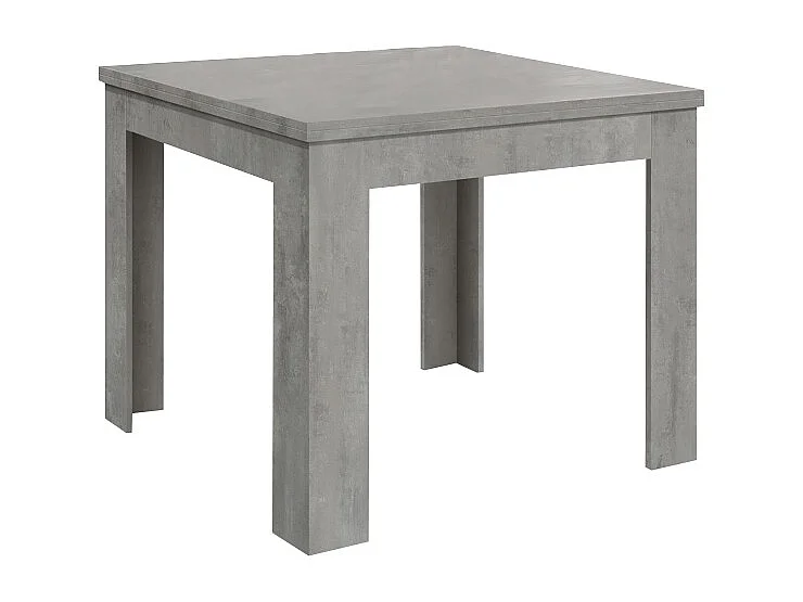 Cementgrijze tafel, uittrekbaar 90×90- 180×90 cm - LIPARI