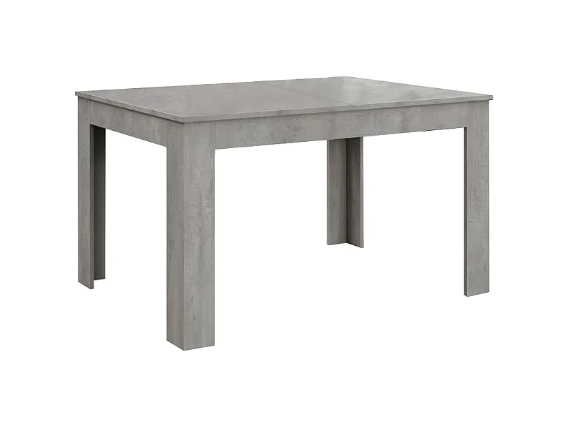 Table en bois finition gris ciment, extensible 140×90-220×90 cm - LIPARI