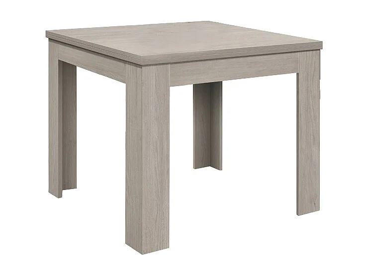 Tisch mit Perlulme-Finish, klappbare Verlängerung 90×90 cm - 180×90 cm - LIPARI