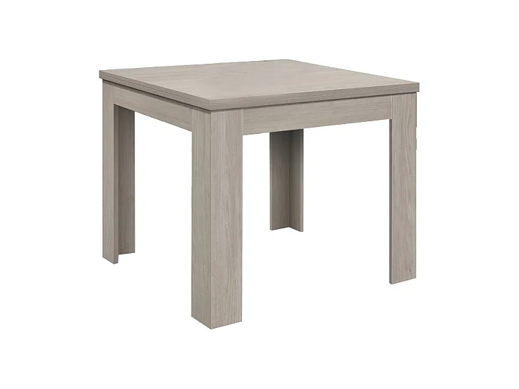 Table en orme perlé, rallonge pliante 90×90 cm - 180×90 cm - LIPARI