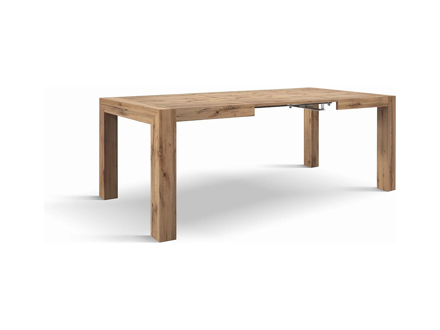 Table en bois, finition chêne rustique, ext.160x90-240x90cm - MARZAMEMI
