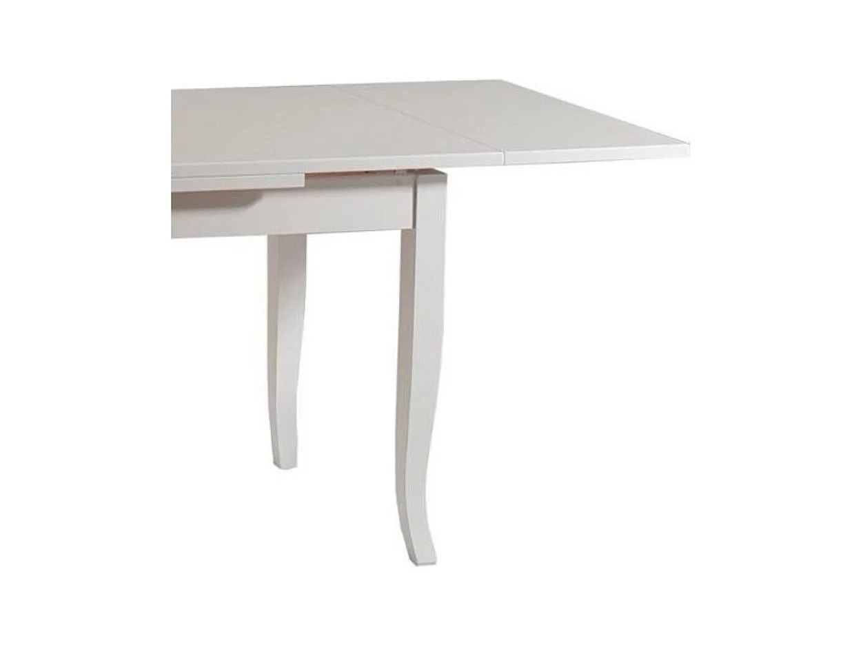 Ausziehbarer weißer Holztisch 160x85 - 240x85 cm - SANTA CROCE
