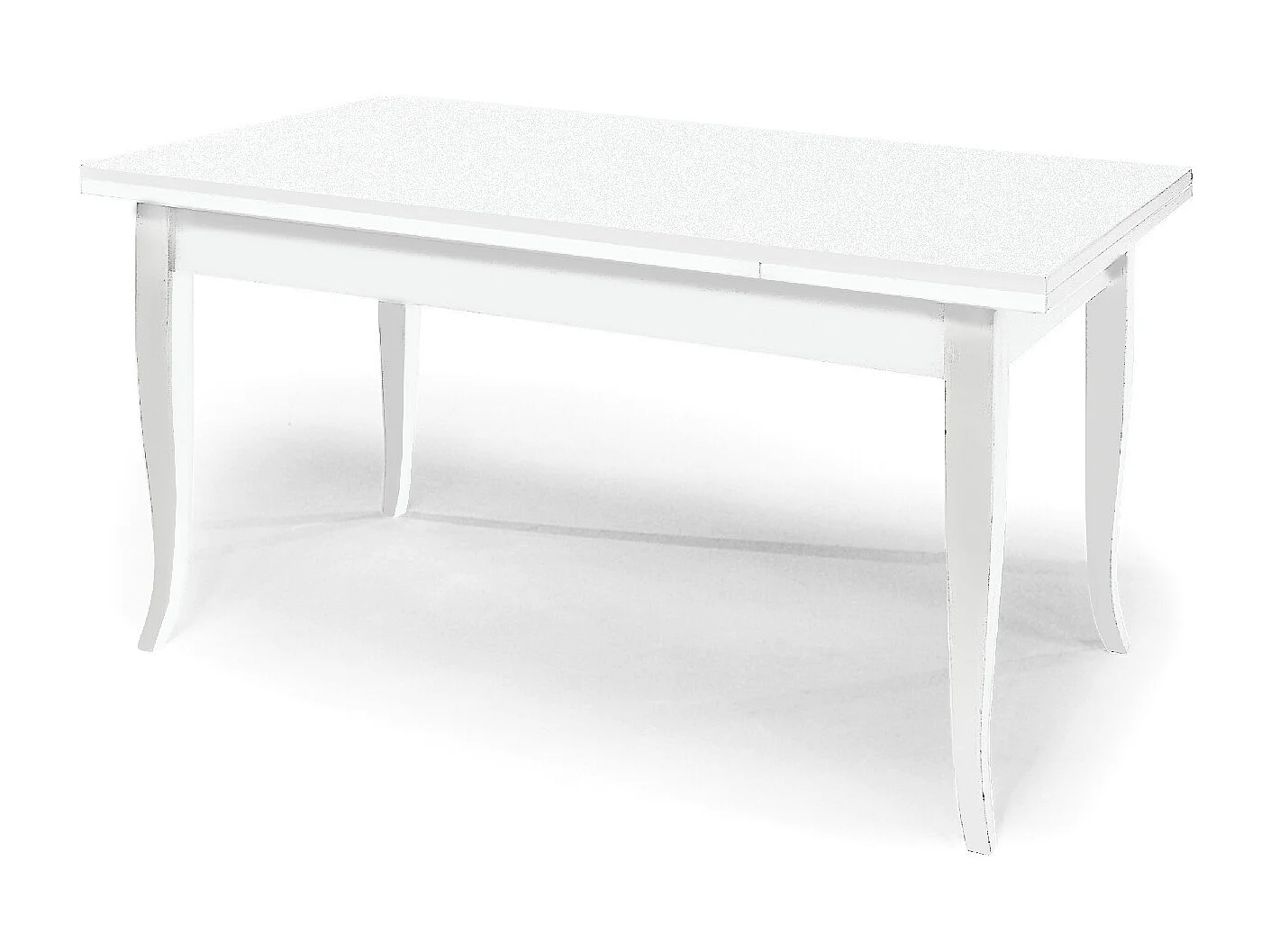 Table à rallonge en bois blanc 160x85 - 240x85 cm - SANTA CROCE