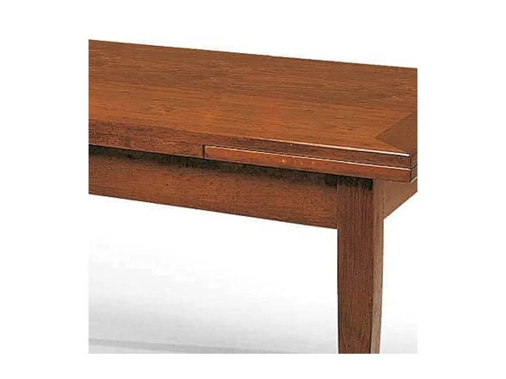 Mesa extensible de madera acabado nogal 140x80 - 220x80 cm - SANTO SPIRITO