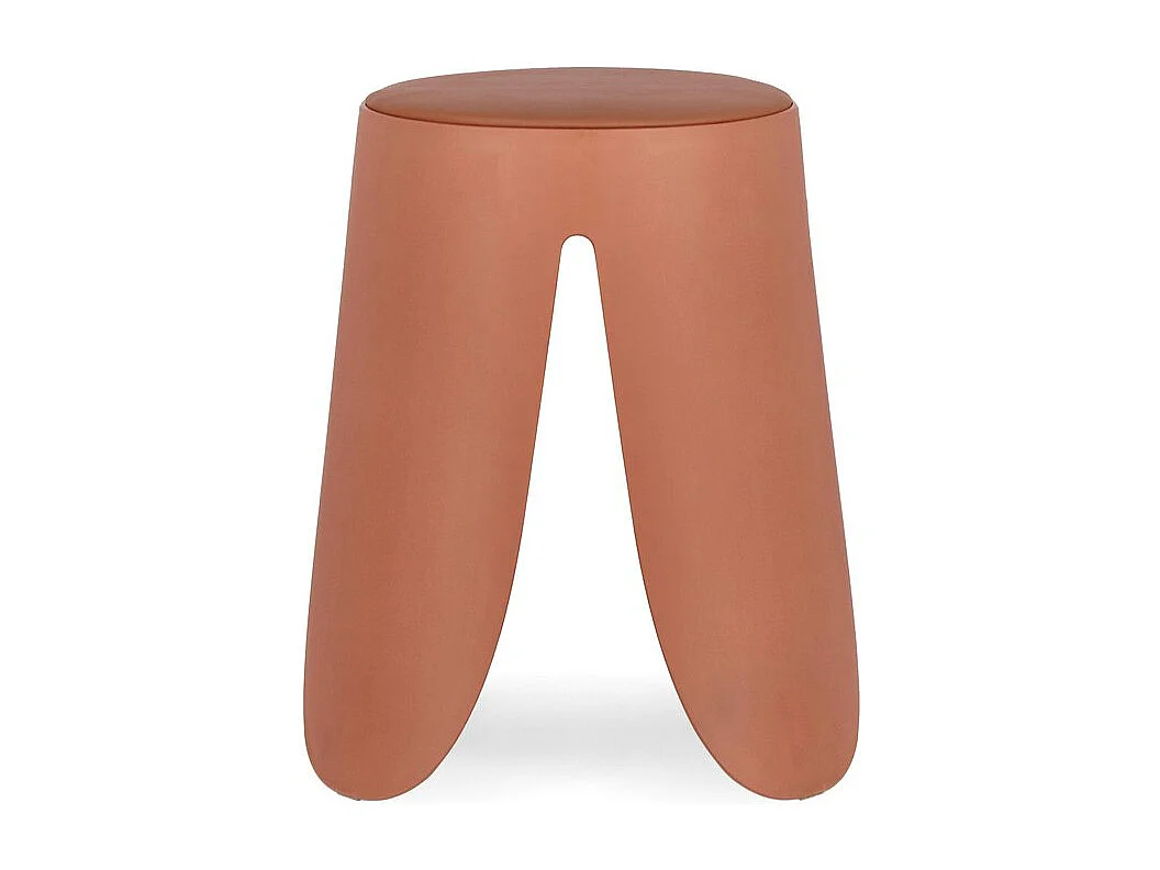 Set di 2 sgabelli in polipropilene terracotta - IMOGEN