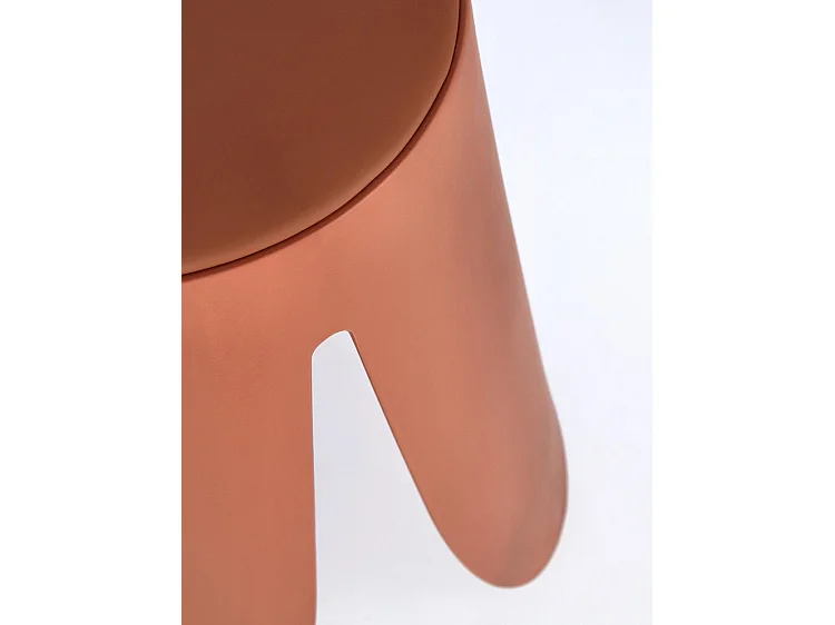 Set di 2 sgabelli in polipropilene terracotta - IMOGEN