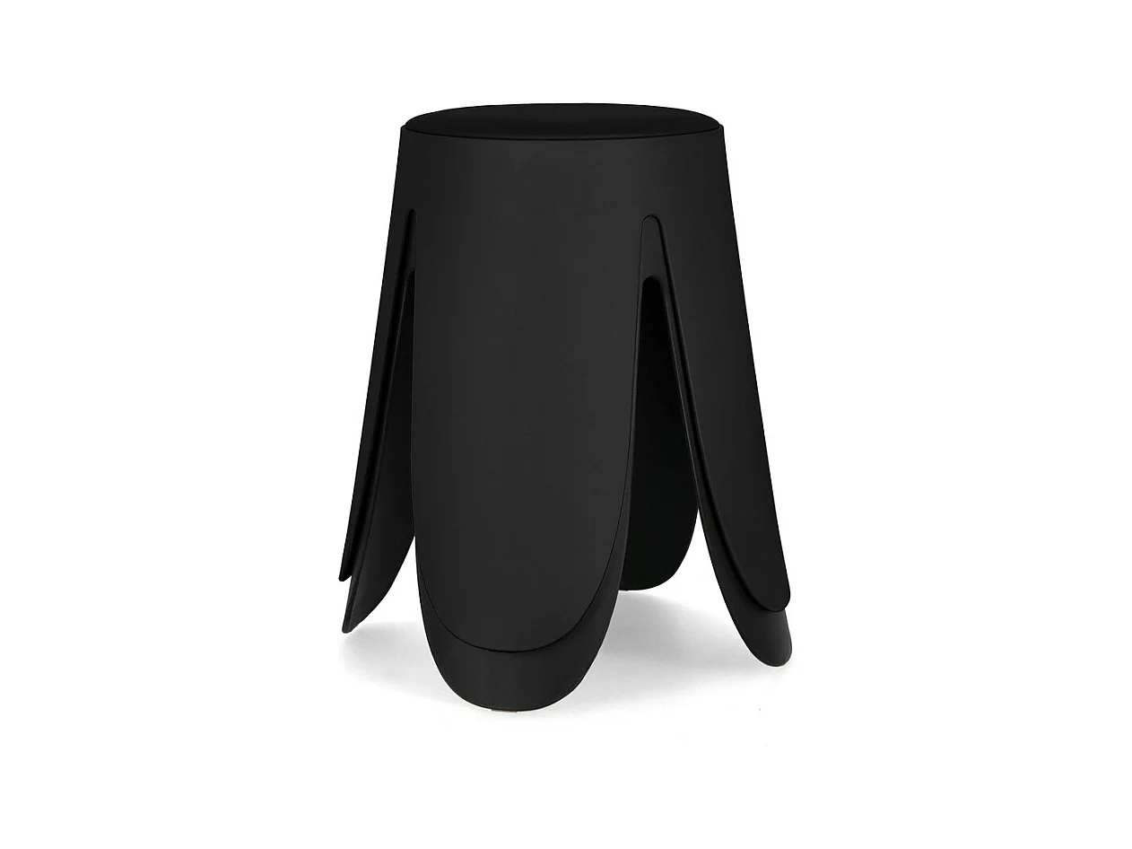 Conjunto de 2 bancos em polipropileno preto - IMOGEN