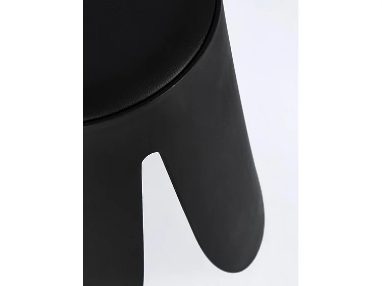 Lot de 2 tabourets en polypropylène noir - IMOGEN