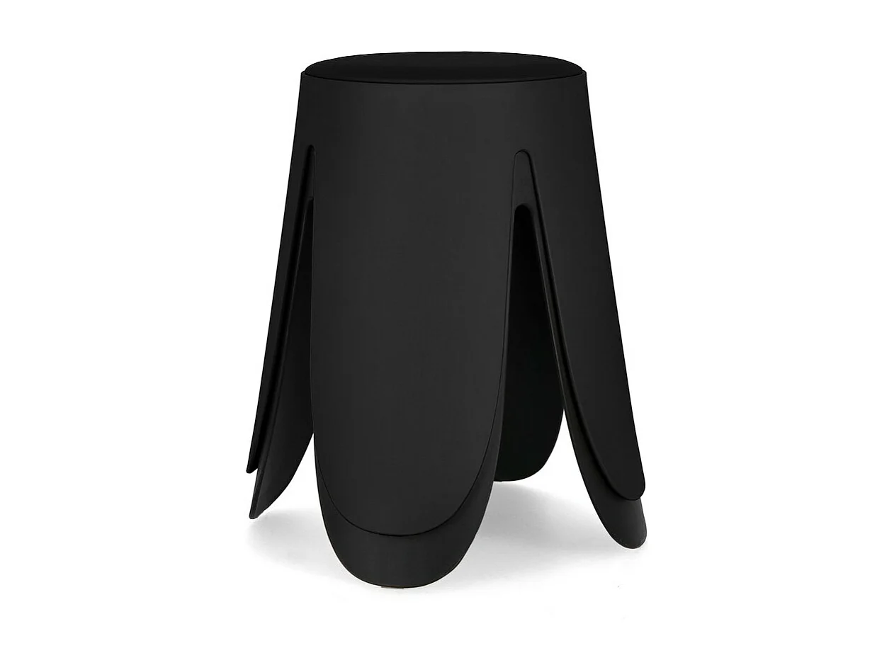 Lot de 2 tabourets en polypropylène noir - IMOGEN