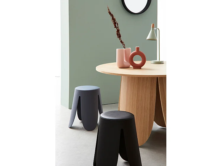 Lot de 2 tabourets en polypropylène laiton - IMOGEN