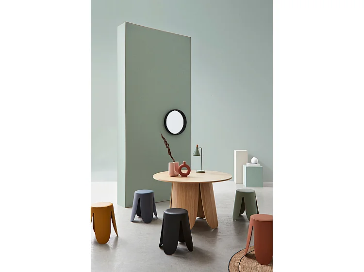 Lot de 2 tabourets en polypropylène laiton - IMOGEN