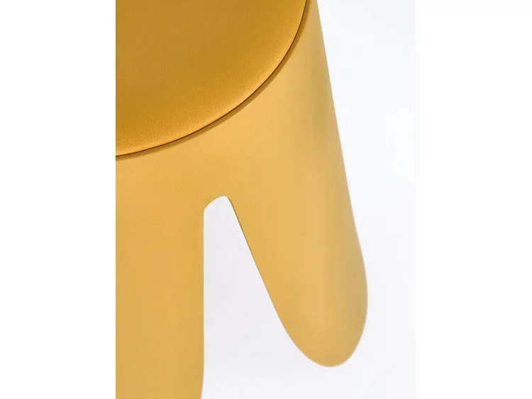 Lot de 2 tabourets en polypropylène moutarde - IMOGEN