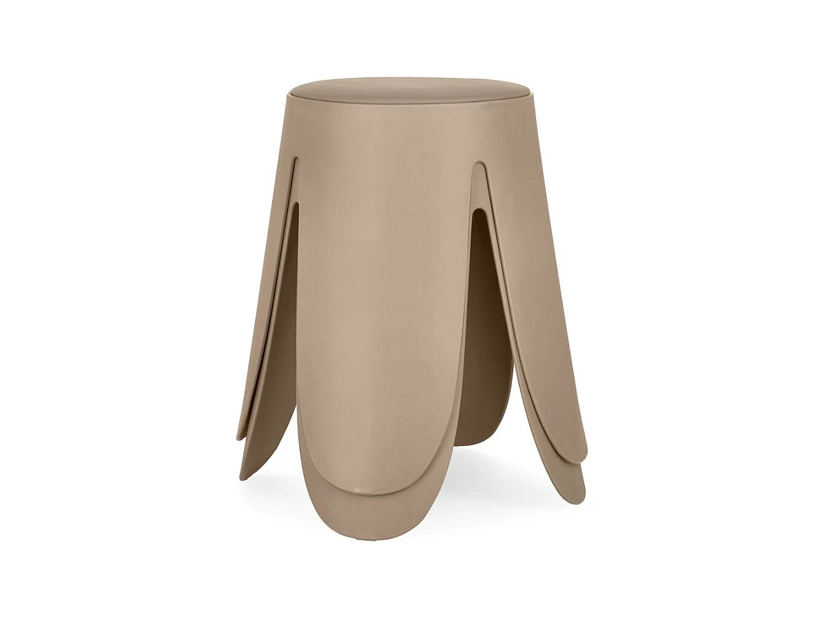 Set van 2 krukken in ivoorkleurig polypropyleen - IMOGEN