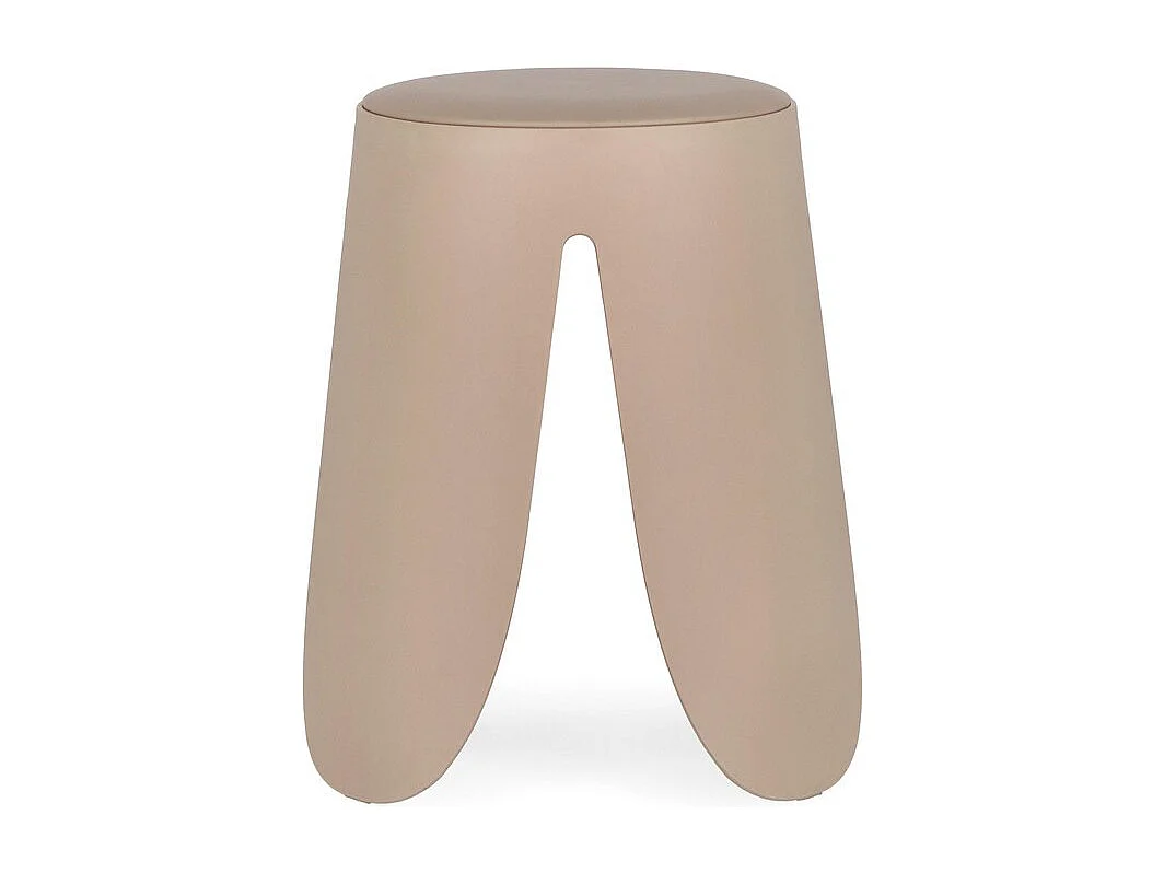 Lot de 2 tabourets en polypropylène ivoire - IMOGEN