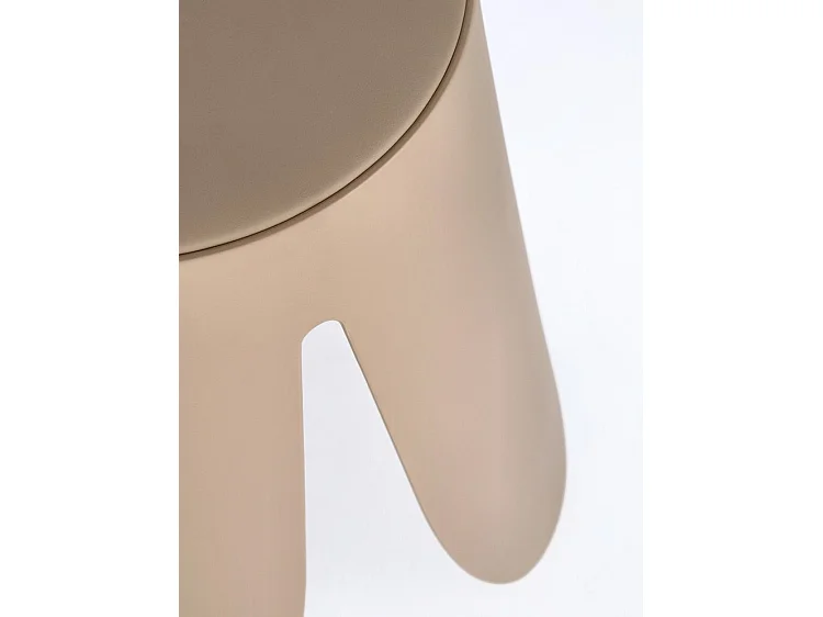 Lot de 2 tabourets en polypropylène ivoire - IMOGEN