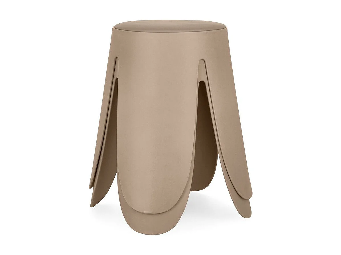 Lot de 2 tabourets en polypropylène ivoire - IMOGEN