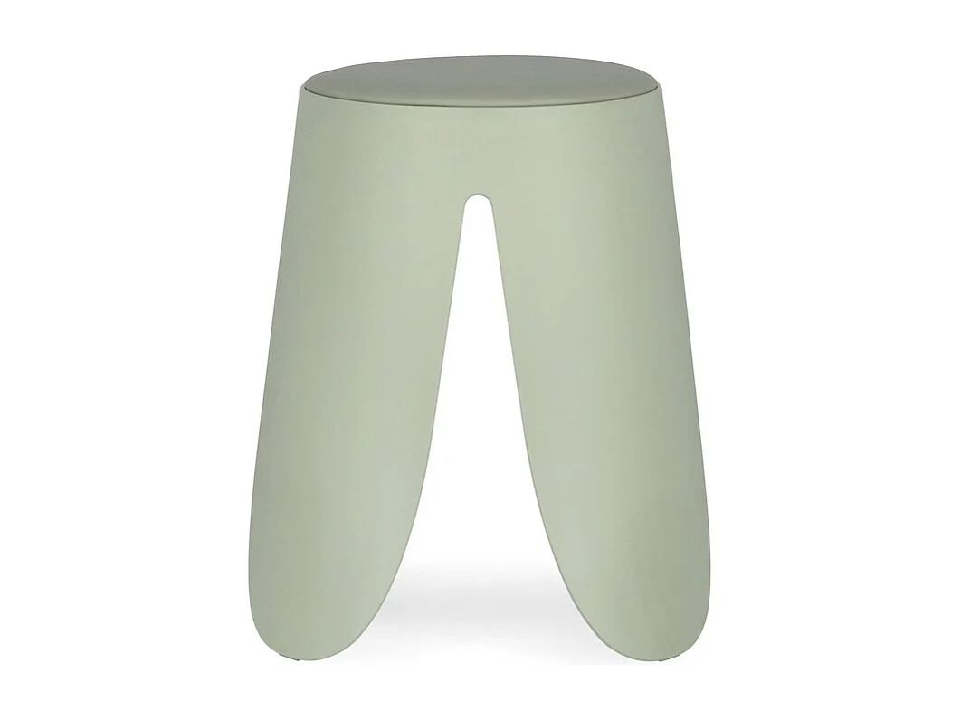 Lot de 2 tabourets en polypropylène vert olive - IMOGEN