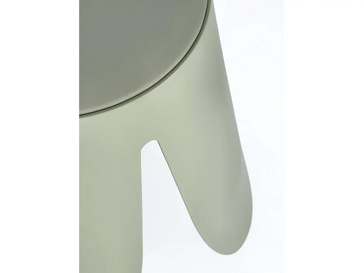 Lot de 2 tabourets en polypropylène vert olive - IMOGEN