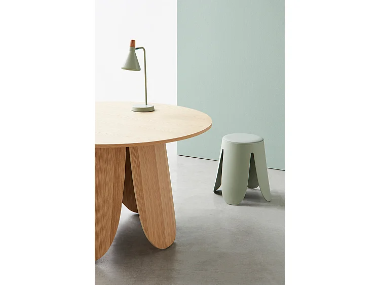 Lot de 2 tabourets en polypropylène vert olive - IMOGEN