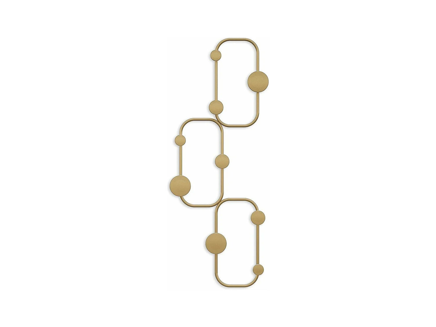 Porte manteaux mural 6 patères arrondies en métal noir H70 cm - LIZZARD