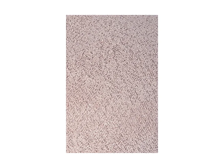 Hocker aus Bouclé-Stoff mit Antik-Rosa-Effekt, Beine aus Gummiholz - DAYLA