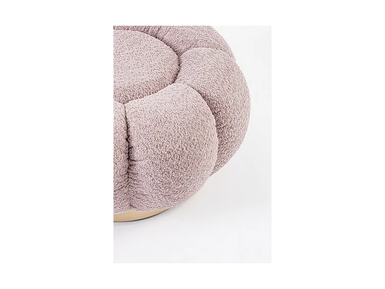 Puff de tecido com efeito bouclé rosa antigo - FLOREL