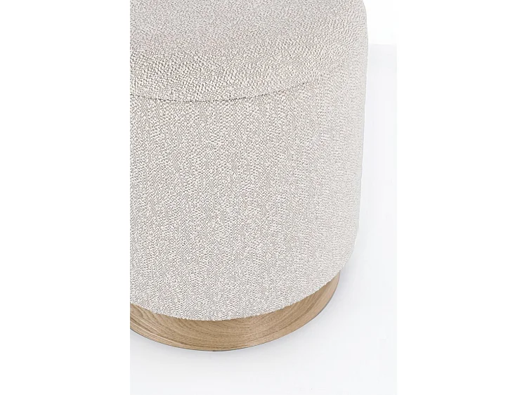 Lot de 2 poufs de rangement en bois gris clair et frêne - ZOYA