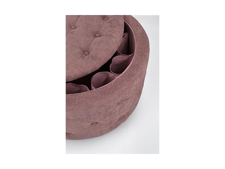 Puff para arrumação de sapatos em tecido rosa escuro - ERNESTINE