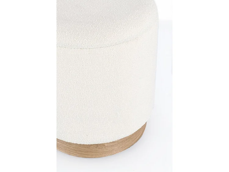 Lot de 2 poufs de rangement en bois blanc et frêne - ZOYA