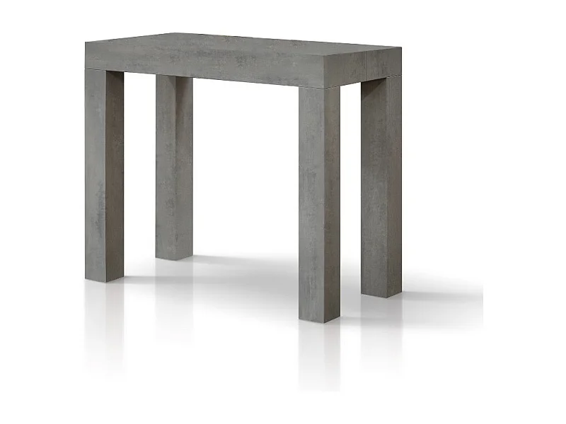 Consola extensible efecto cemento gris 90×45 cm - 90×300 cm - VIAREGGIO