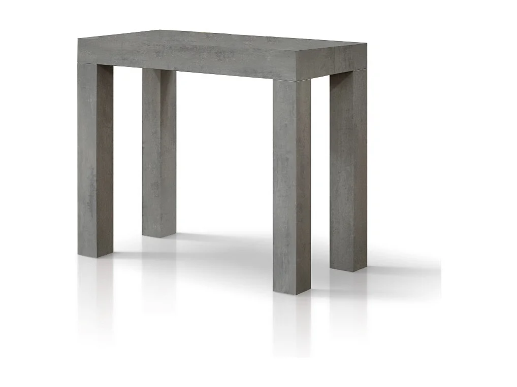 Wysuwany stół konsolowy 90×45 cm z efektem szarego cementu - 90×300 cm - VIAREGGIO