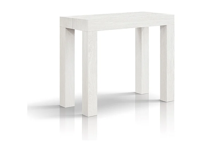 Consolle allungabile effetto bianco frassinato 90×45 cm – 90×300 - VIAREGGIO
