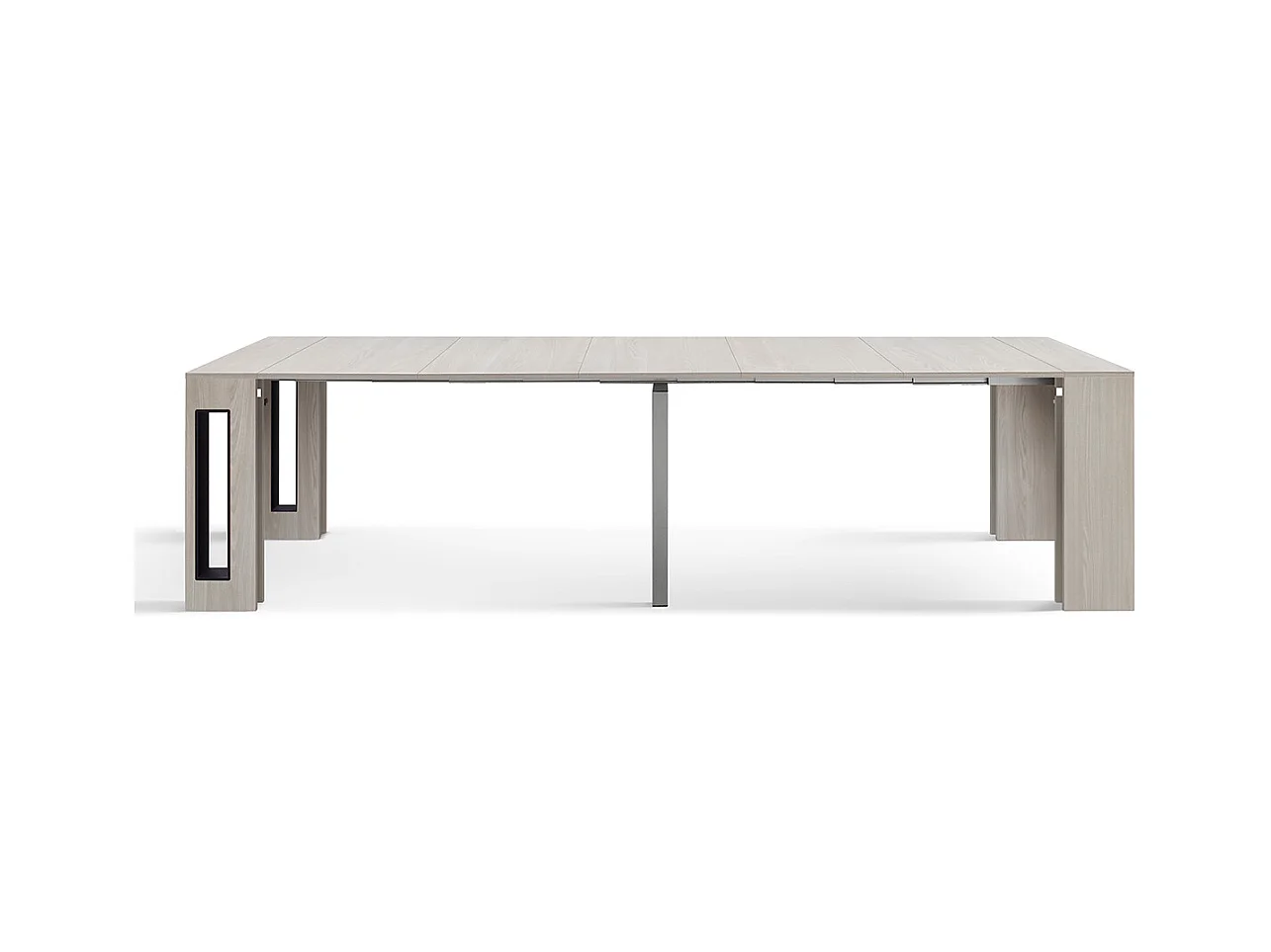 Mesa de consola extensível em madeira, acabamento em olmo pérola 90×45-90×295 cm - GAIOLE