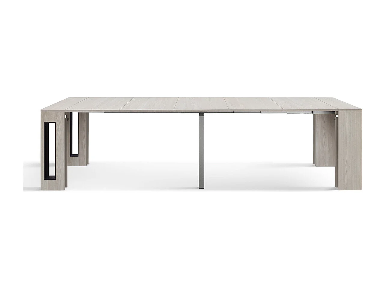 Mesa de consola extensível em madeira, acabamento em olmo pérola 90×45-90×295 cm - GAIOLE