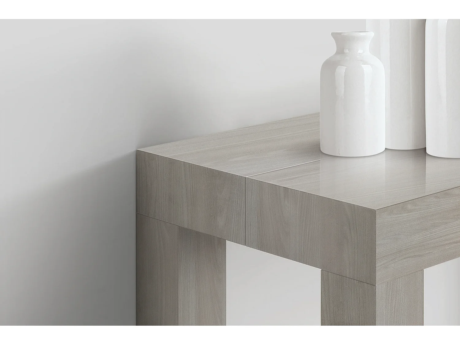 Consolle allungabile effetto olmo perla 90×45 cm – 90×300 - VIAREGGIO