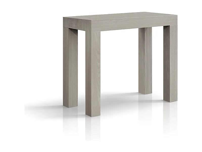 Table console à rallonge en orme effet perlé 90×45 cm - 90×300 - VIAREGGIO