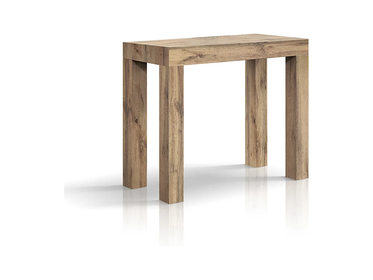 Ausziehbarer Konsolentisch Eiche Effekt 90×45 cm - 90×300 - VIAREGGIO