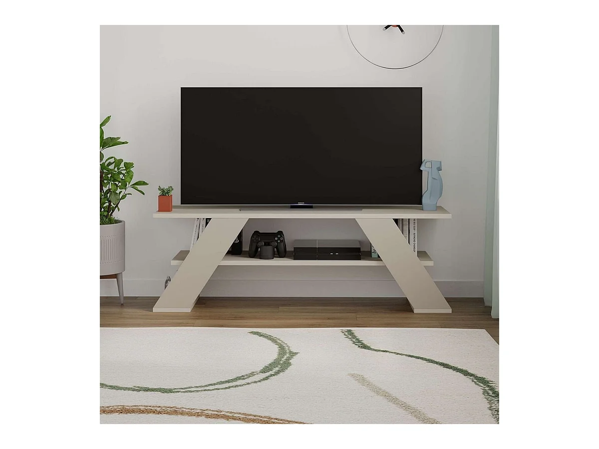 Meuble TV 3 étagères L120 cm - Farfalla