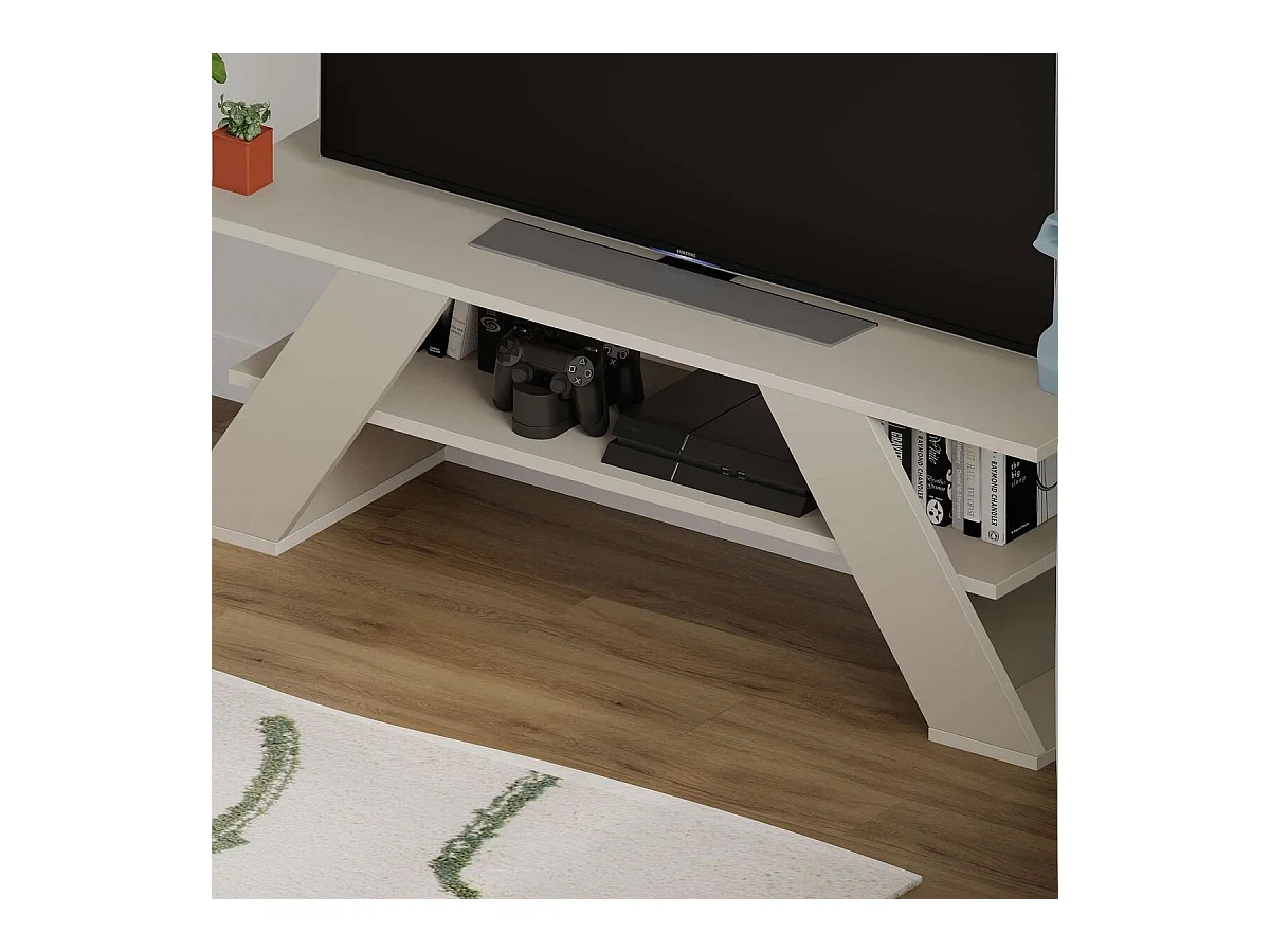 Meuble TV 3 étagères L120 cm - Farfalla