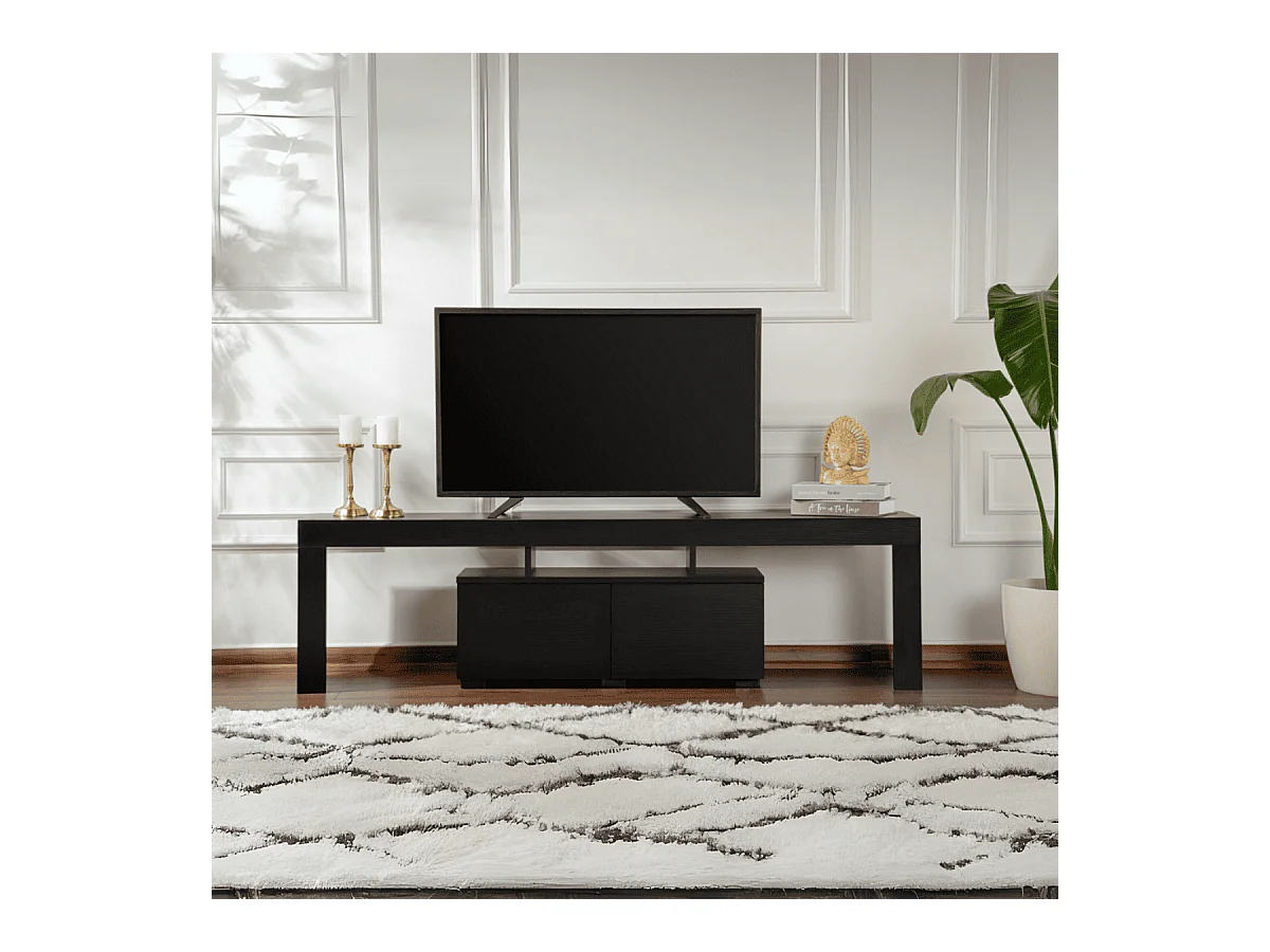 Meuble TV 2 portes rabattables L180 cm - ENCLAVE