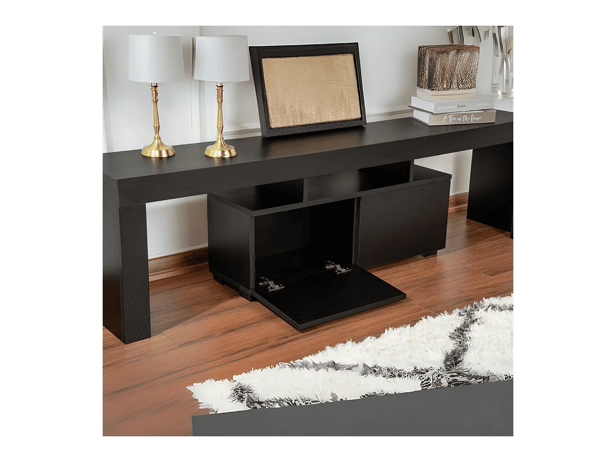 Meuble TV 2 portes rabattables L180 cm - ENCLAVE