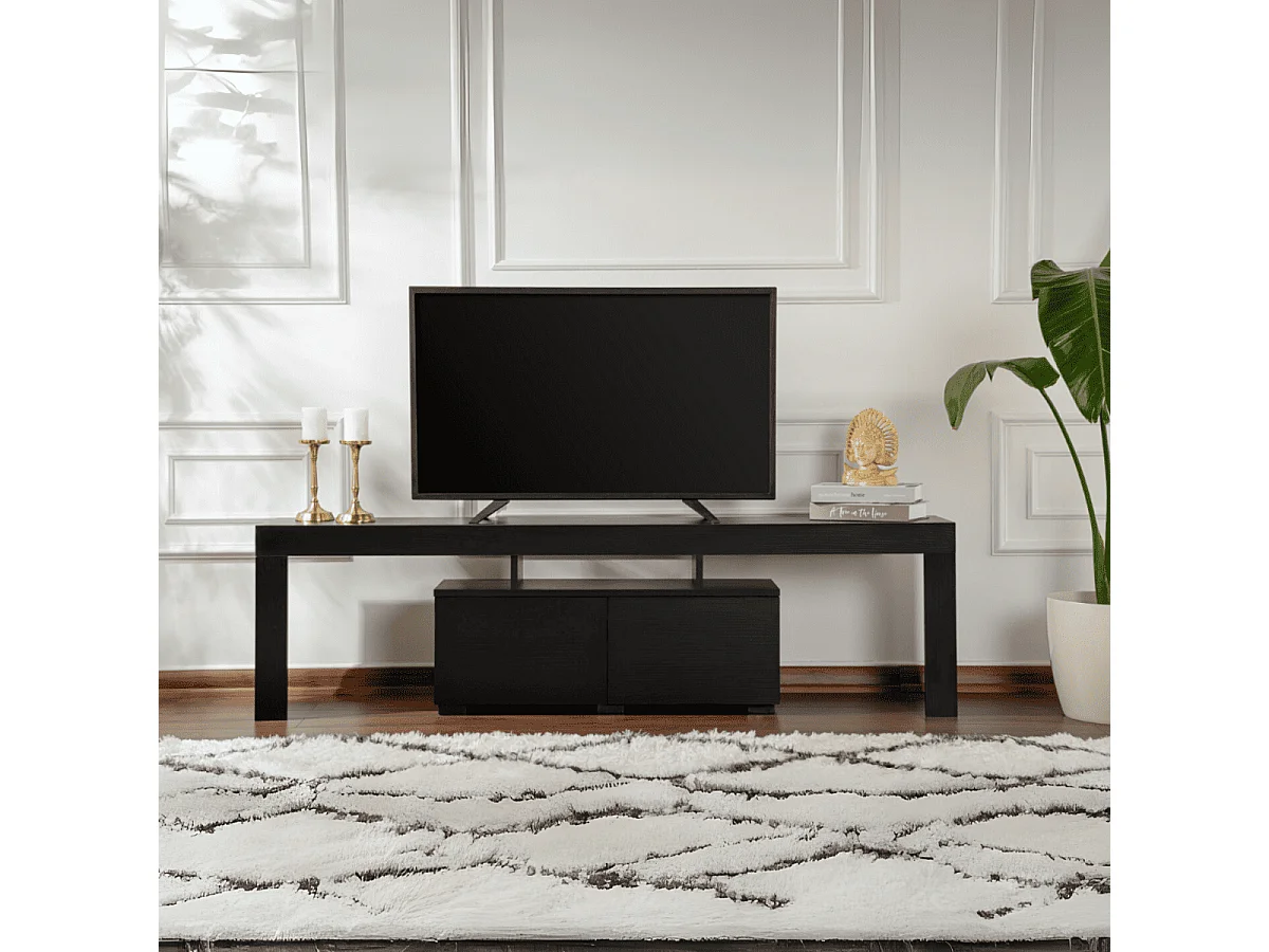 Meuble TV 2 portes rabattables L180 cm - ENCLAVE