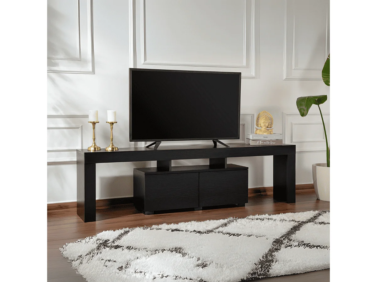 Meuble TV 2 portes rabattables L180 cm - ENCLAVE