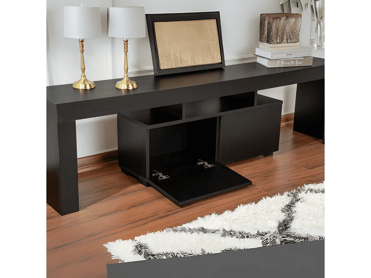 Meuble TV 2 portes rabattables L180 cm - ENCLAVE