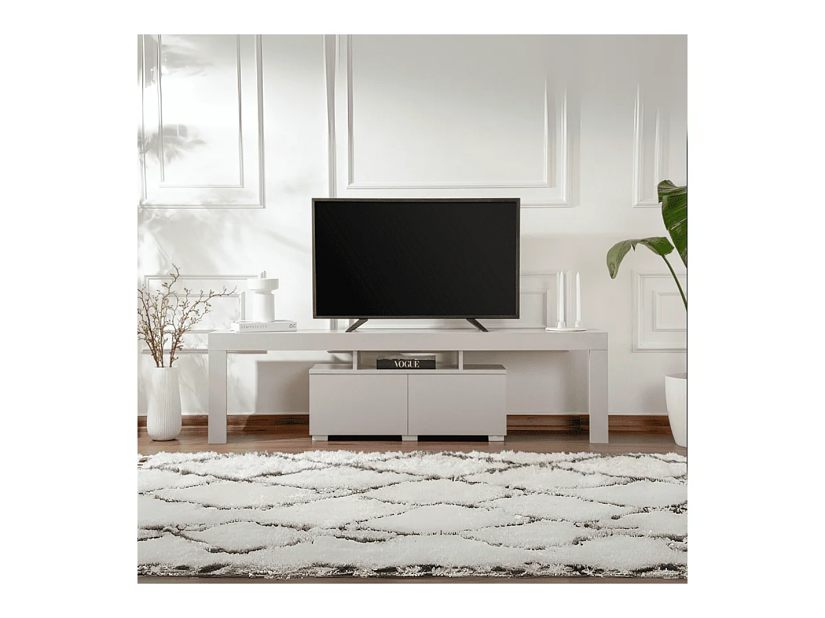 Meuble TV 2 portes rabattables L180 cm - ENCLAVE