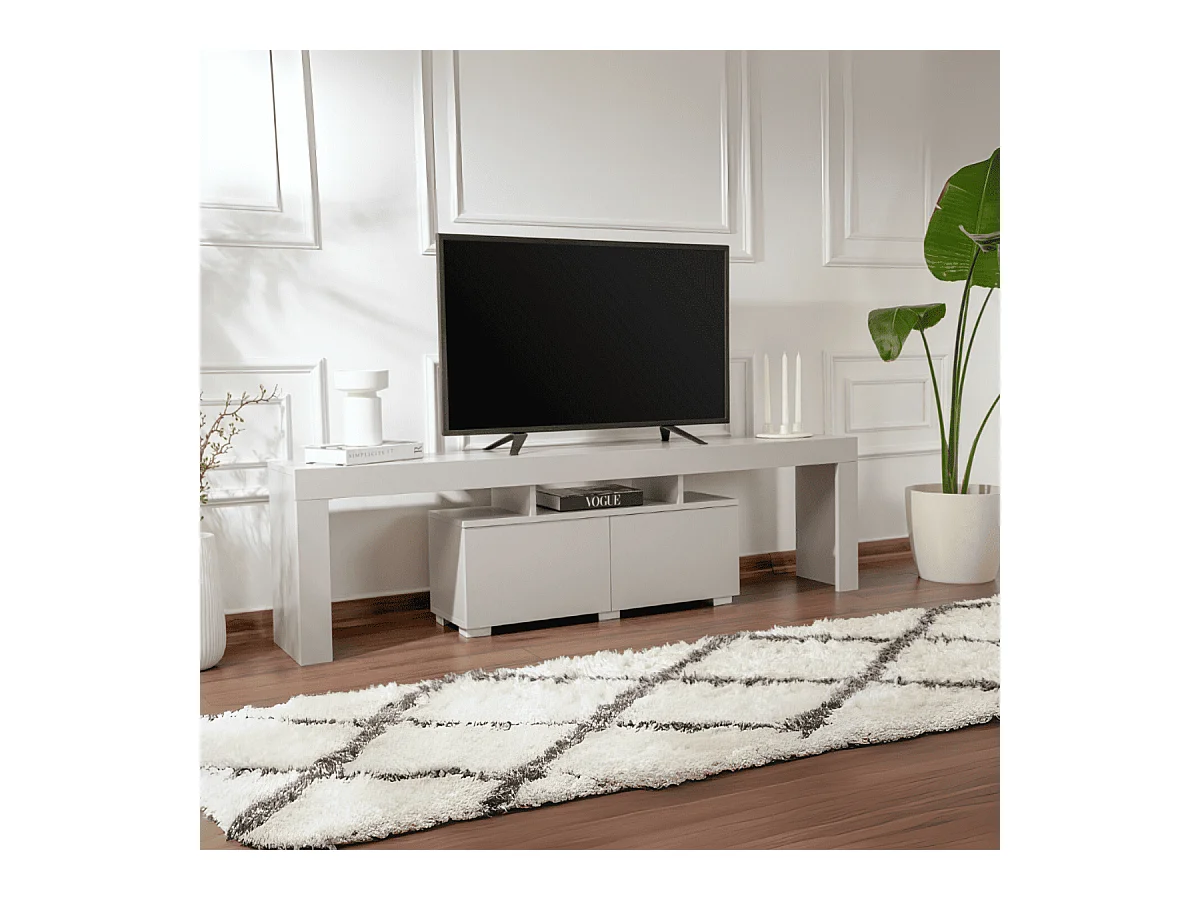 Meuble TV 2 portes rabattables L180 cm - ENCLAVE