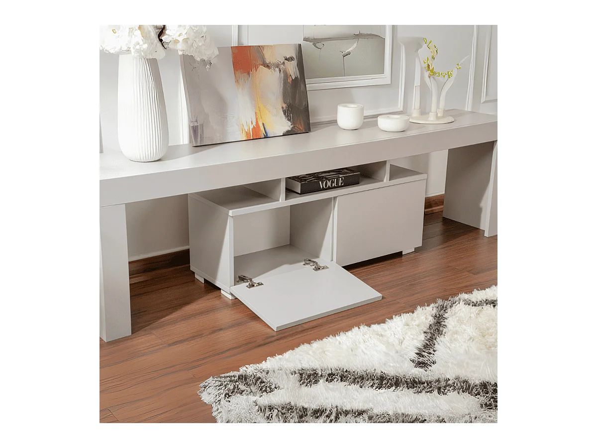 Meuble TV 2 portes rabattables L180 cm - ENCLAVE