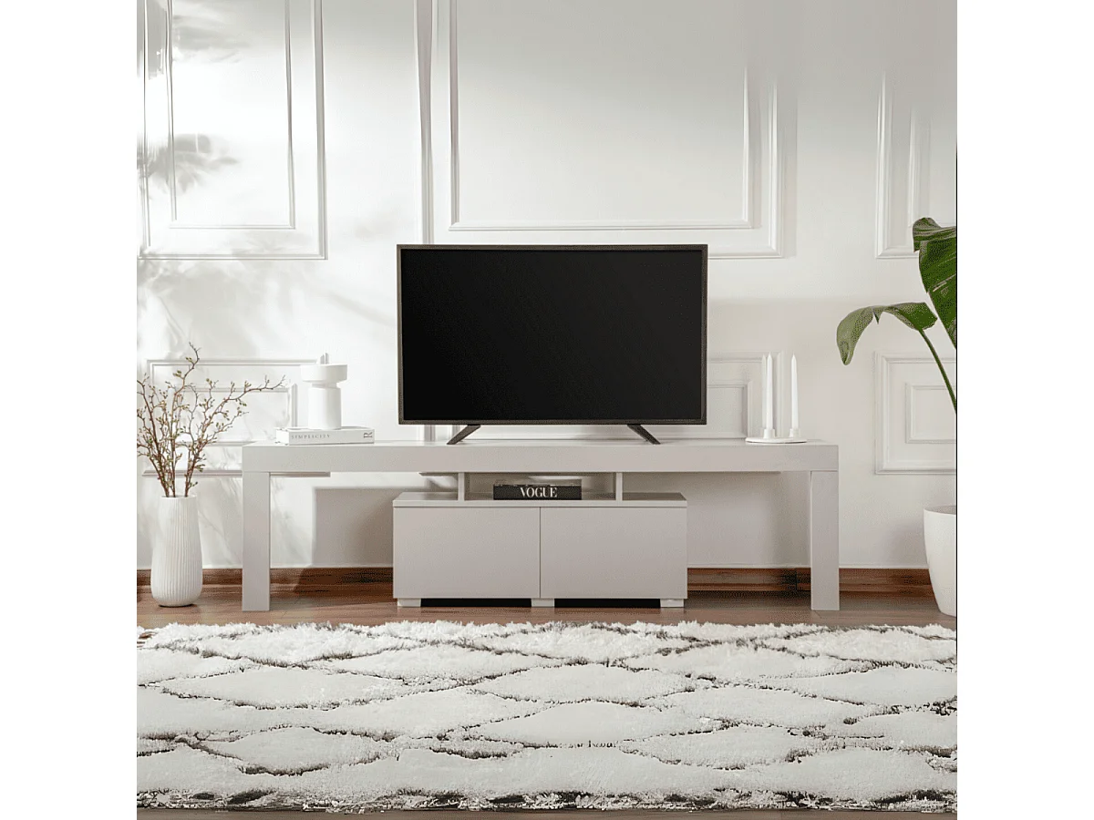 Meuble TV 2 portes rabattables L180 cm - ENCLAVE